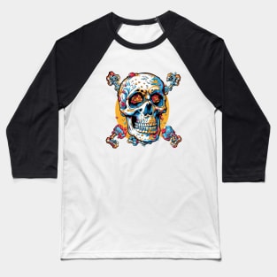 skull art design Baseball T-Shirt